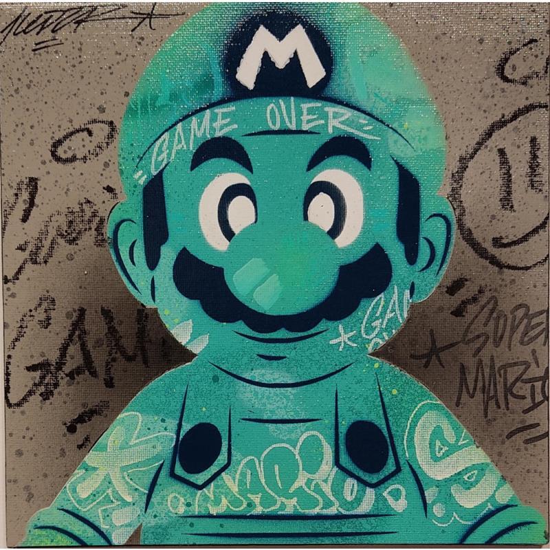 Peinture Mario Pop par Kedarone | Tableau Street Art Acrylique, Graffiti Icones Pop