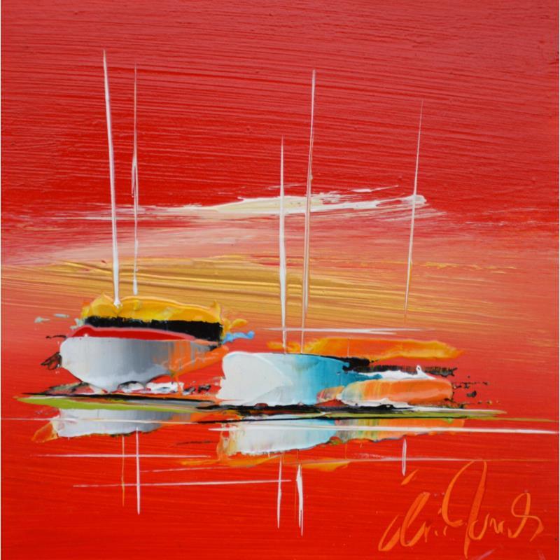 Painting Sous un ciel rouge by Munsch Eric | Painting Figurative Acrylic, Oil Marine, Pop icons