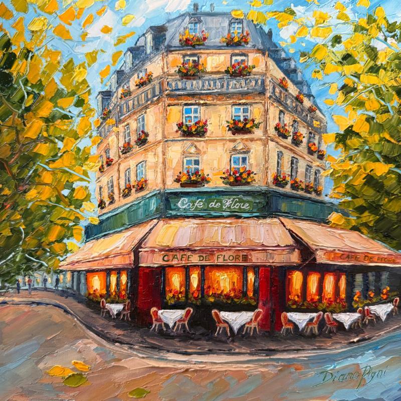 Peinture Let’s meet for a Cup of Coffee par Pigni Diana | Tableau Figuratif Huile Architecture, Paysages, Urbain