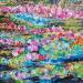 Peinture Nénuphar par Amblard Florence | Tableau Impressionnisme Paysages Nature Acrylique