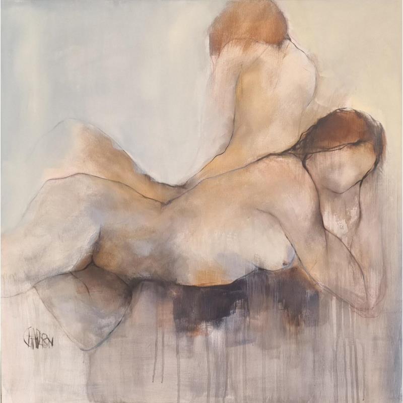 Painting Luxe, calme et volupté by Chaperon Martine | Painting Figurative Acrylic Nude