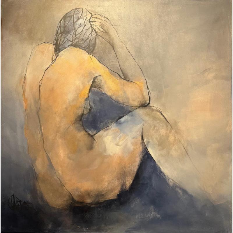 Painting Songe à la douceur by Chaperon Martine | Painting Figurative Acrylic Nude