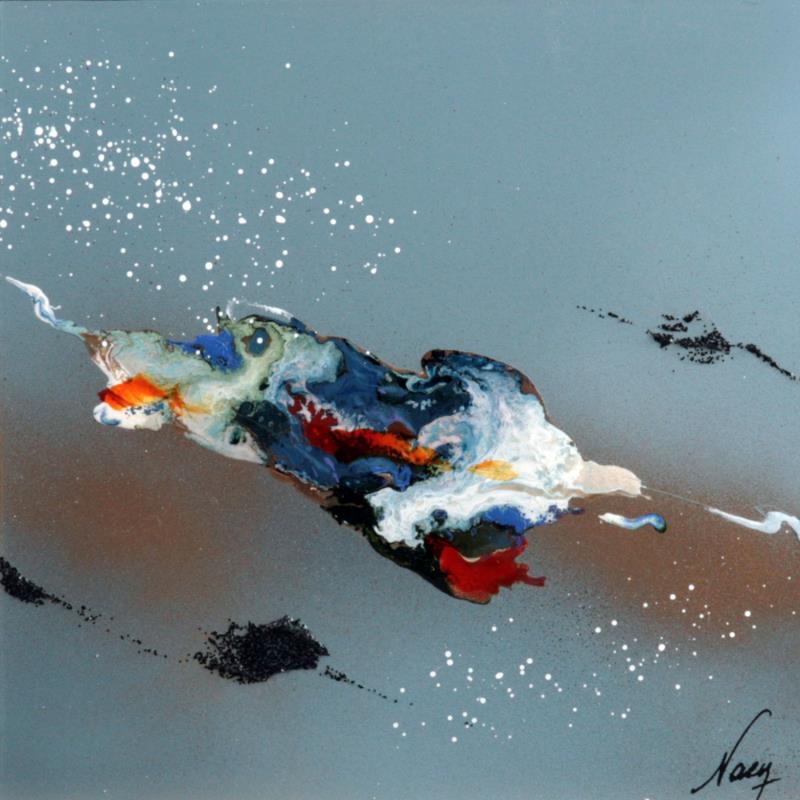 Painting C2988 by Naen | Painting Abstract Landscapes Acrylic Ink