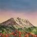 Painting La Sainte Victoire et ses Coquelicots by Blandin Magali | Painting Figurative Landscapes Oil