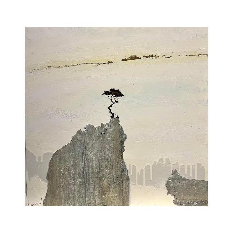 Peinture La danse du vent A 373 par Lemonnier  | Tableau Matiérisme Acrylique, Zinc Paysages