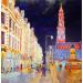 Painting Féerie d'Arras by Rigaux Régis | Painting Figurative Urban Oil