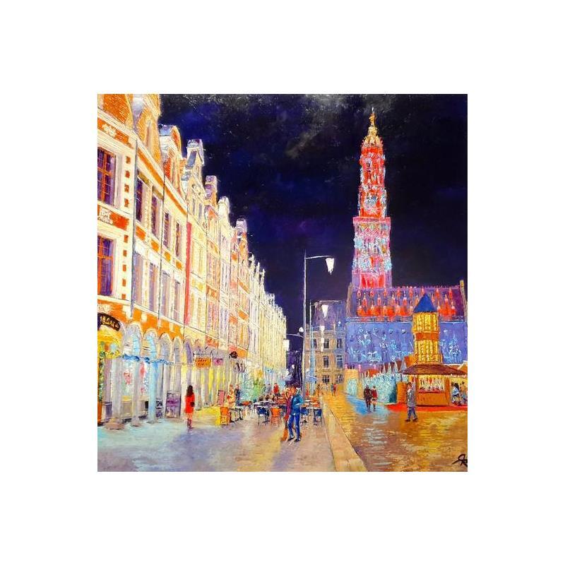 Painting Féerie d'Arras by Rigaux Régis | Painting Figurative Oil Urban