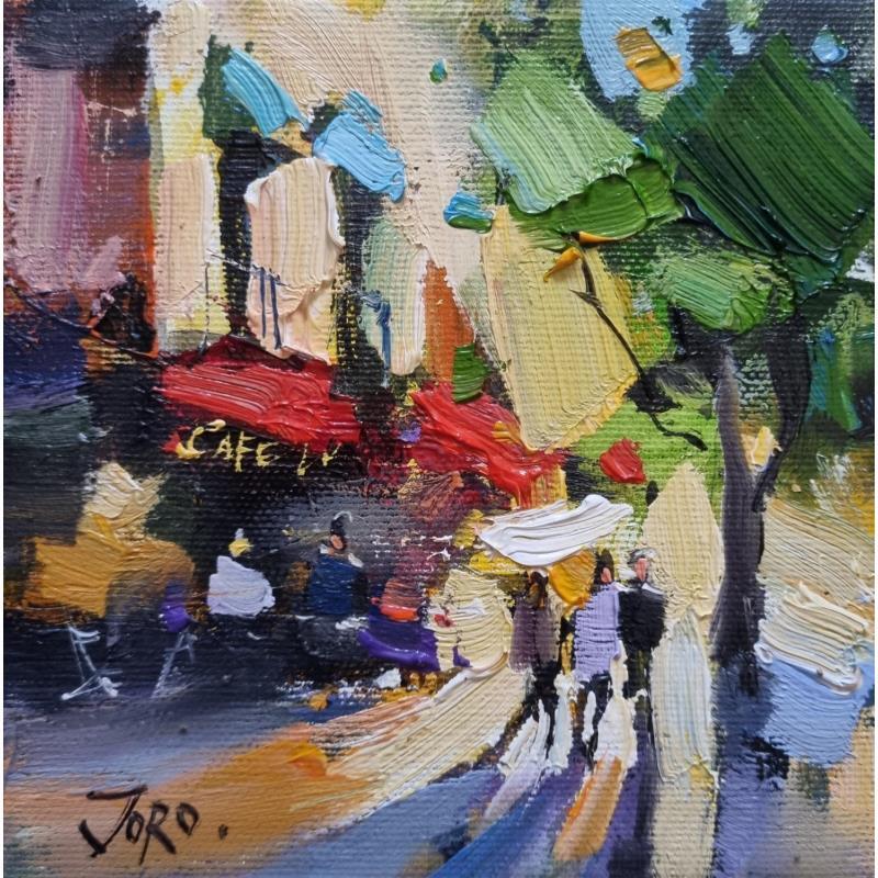 Painting Morning walk by Joro | Painting Figurative Urban Oil