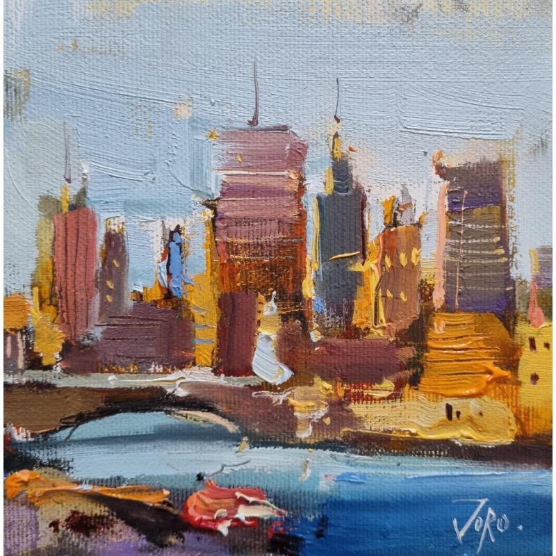 Painting Downtown view by Joro | Painting Figurative Urban Oil