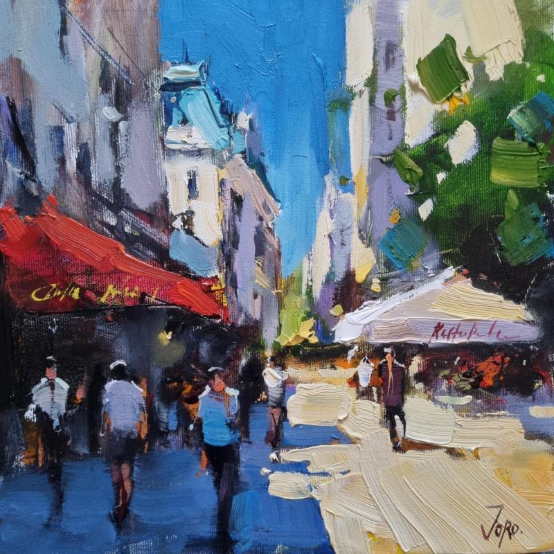 Painting Summer in the city by Joro | Painting Figurative Urban Oil