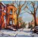 Peinture Winter morning par Joro | Tableau Figuratif Urbain Huile