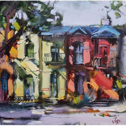 Painting Beautiful Montreal Facades by Joro | Painting Figurative Oil Urban