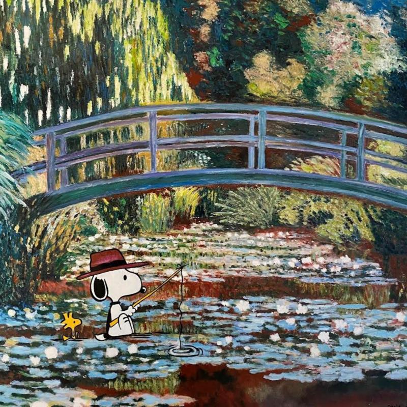 Painting Un dimanche chez Monet by Marie G.  | Painting Pop-art Acrylic Pop icons