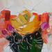 Painting Prickly pear cactus flowers by Lunetskaya Elena | Painting Figurative Landscapes Nature Minimalist Oil