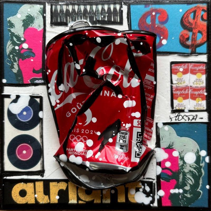 Painting POP COKE (Alright) by Costa Sophie | Painting Pop-art Pop icons Acrylic Gluing Upcycling