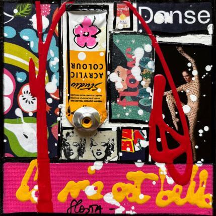 Painting La vie est belle ! (danse) by Costa Sophie | Painting Pop-art Acrylic, Gluing, Upcycling