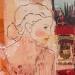 Painting l'Eau du Rose by Sablyne | Painting Figurative Portrait Life style Nude Acrylic Ink