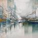 Painting Canal de l'Ourcq by Levesque Emmanuelle | Painting Oil