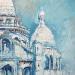 Painting Gros plan sur le Sacré Coeur by Levesque Emmanuelle | Painting Oil