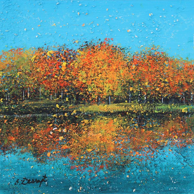 Painting Sous les érables du parc La Fontaine by Dessapt Elika | Painting Impressionism Acrylic Sand