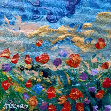 Painting Poppies in the wind by Amblard Florence | Painting Impressionism Acrylic Landscapes, Nature