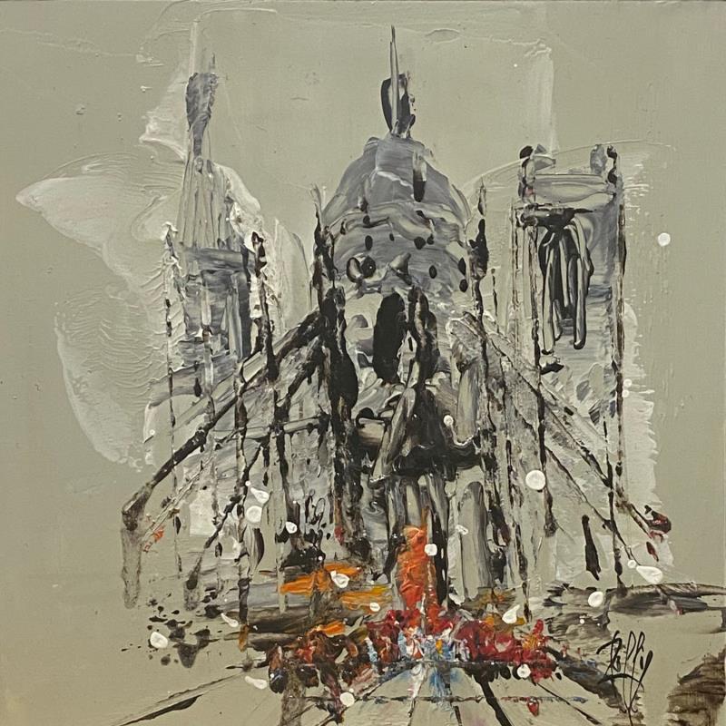 Painting La cathédrale by Raffin Christian | Painting Figurative Urban Oil