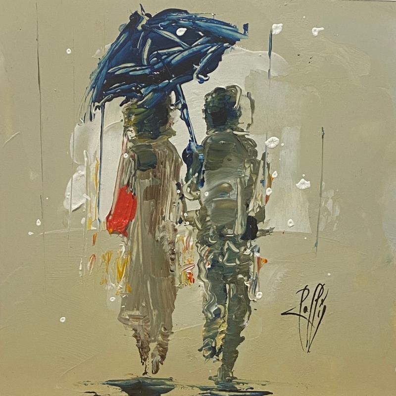 Painting Petite pluie by Raffin Christian | Painting Figurative Life style Oil