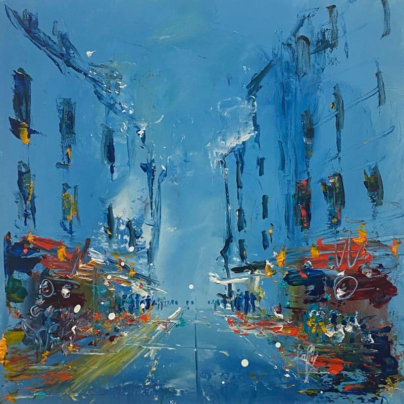 Painting Nocturne by Raffin Christian | Painting Figurative Urban Oil