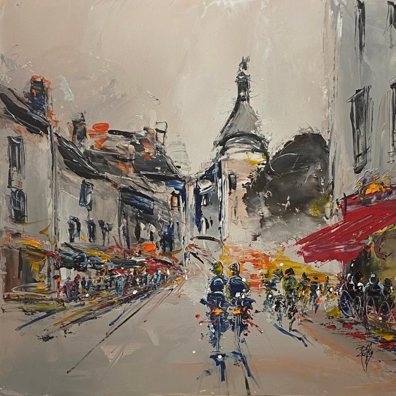 Painting Balade en Ville by Raffin Christian | Painting Figurative Urban Oil