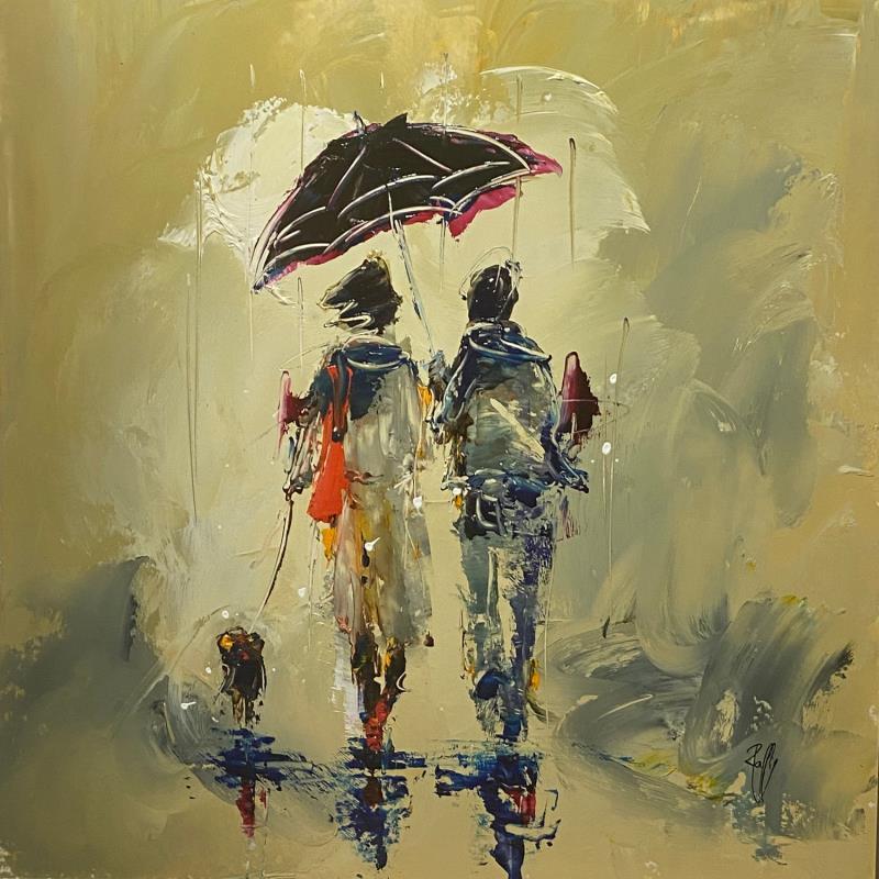 Painting Instant Bonheur by Raffin Christian | Painting Figurative Life style Oil