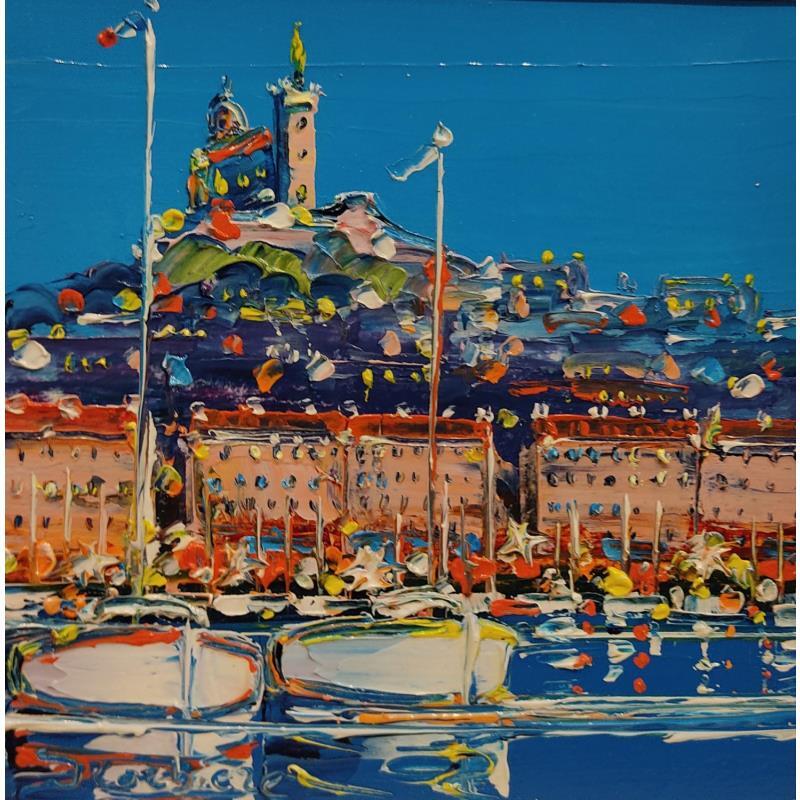 Peinture Lumières du soir, Marseille par Corbière Liisa | Tableau Figuratif Huile Paysages