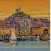 Painting Le petit voilier, Marseille by Corbière Liisa | Painting Figurative Landscapes Oil