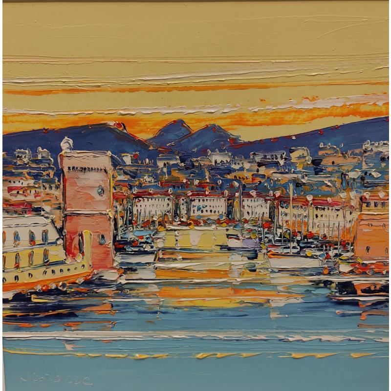 Painting Marseille s'éveille by Corbière Liisa | Painting Figurative Landscapes Oil