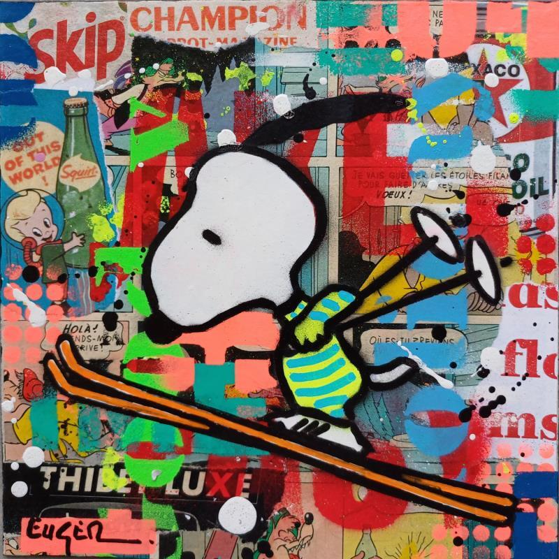 Gemälde CHAMPION von Euger Philippe | Gemälde Pop-Art Pop-Ikonen Pappe Acryl Collage