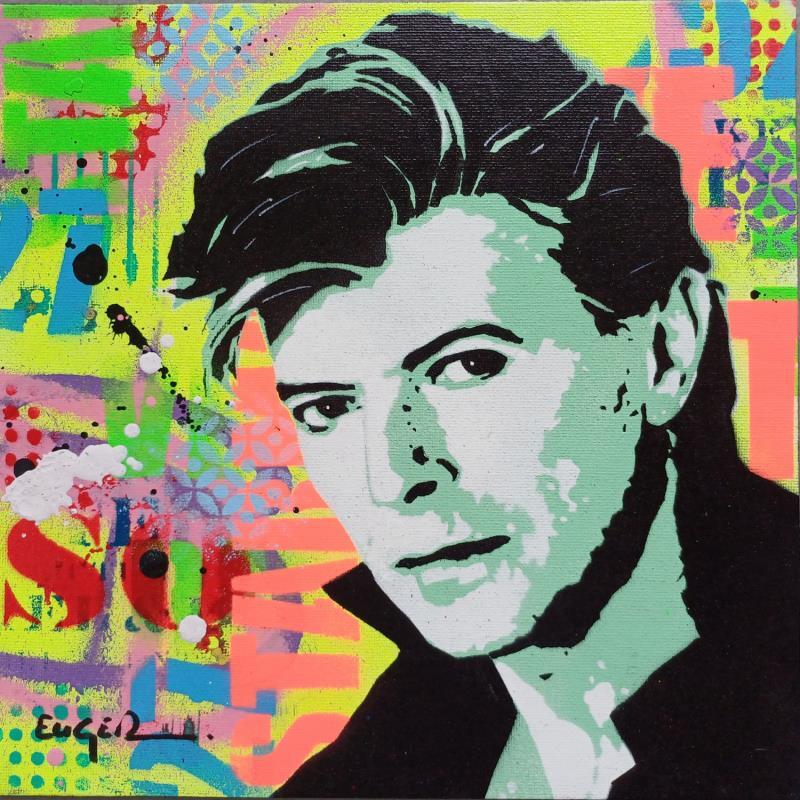 Gemälde DAVID BOWIE von Euger Philippe | Gemälde Pop-Art Pop-Ikonen Acryl