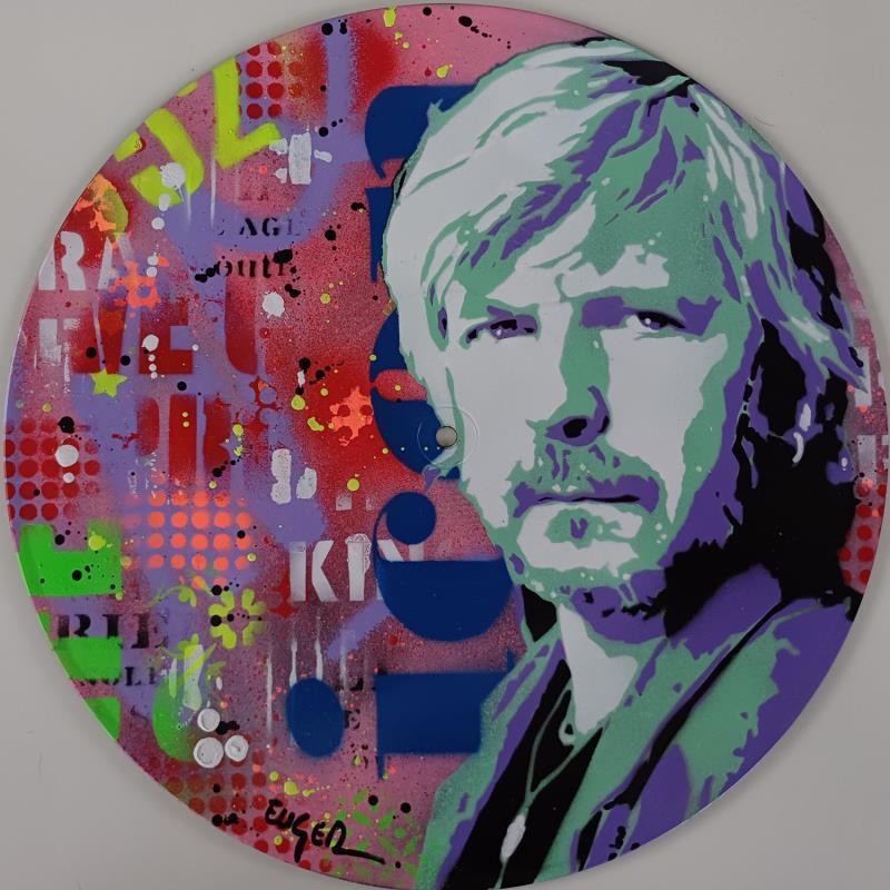 Gemälde RENAUD VINYLE von Euger Philippe | Gemälde Pop-Art Pop-Ikonen Acryl