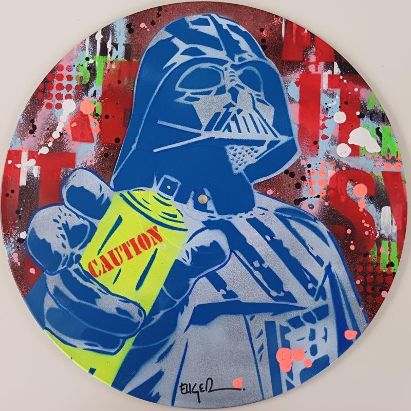 Gemälde STREET DARK VADOR VINYLE von Euger Philippe | Gemälde Pop-Art Pop-Ikonen Acryl