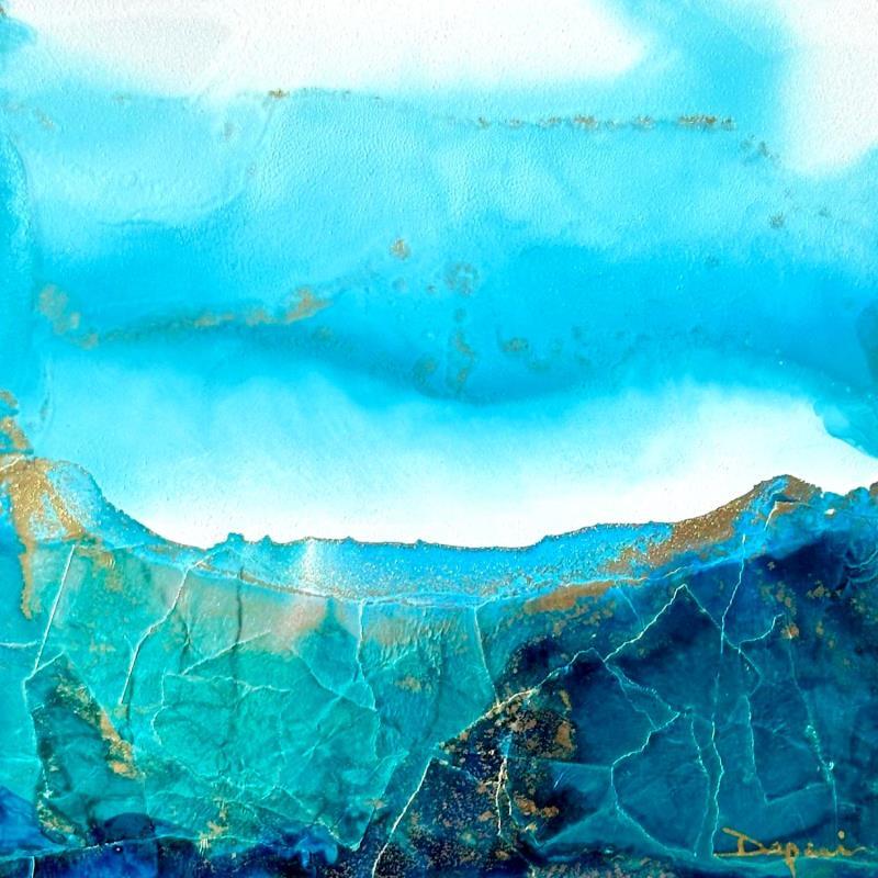 Painting Poésie marine 1977 by Depaire Silvia | Painting Abstract Landscapes Marine Minimalist Acrylic