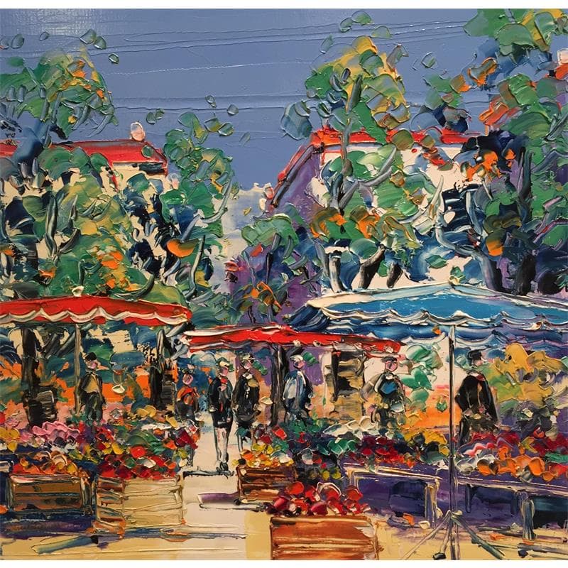 Painting Salade de fruit by Corbière Liisa | Painting Figurative Oil Landscapes