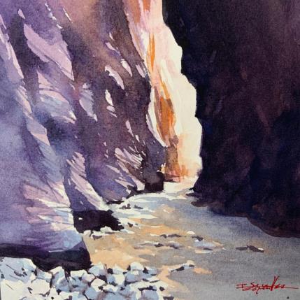 Painting Sedona, 245 by Seruch Capouillez Isabelle | Painting Figurative Watercolor Landscapes, Nature, Urban