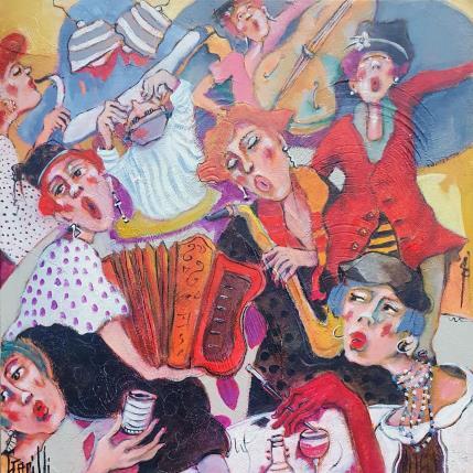Painting Une histoire de swing by Garilli Nicole | Painting Figurative Acrylic Life style