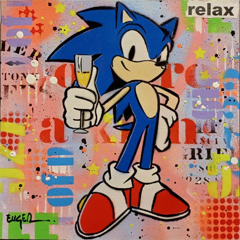 Painting Relax by Euger Philippe | Painting Pop-art Acrylic, Gluing Pop icons