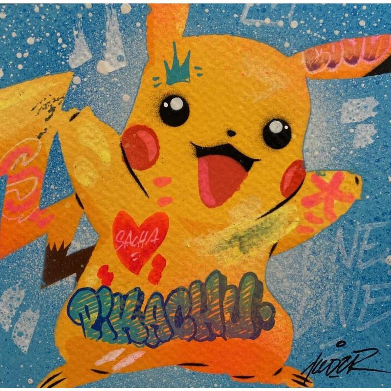 Painting Pikachu by Kedarone | Painting Pop-art Acrylic, Graffiti Pop icons