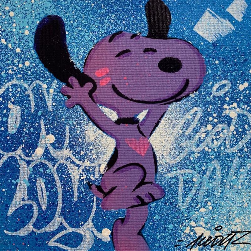 Peinture Snoopy Happy par Kedarone | Tableau Pop-art Acrylique, Graffiti Icones Pop