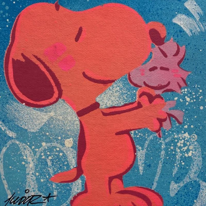 Painting Snoopy et Woodstock by Kedarone | Painting Pop-art Acrylic, Graffiti Pop icons