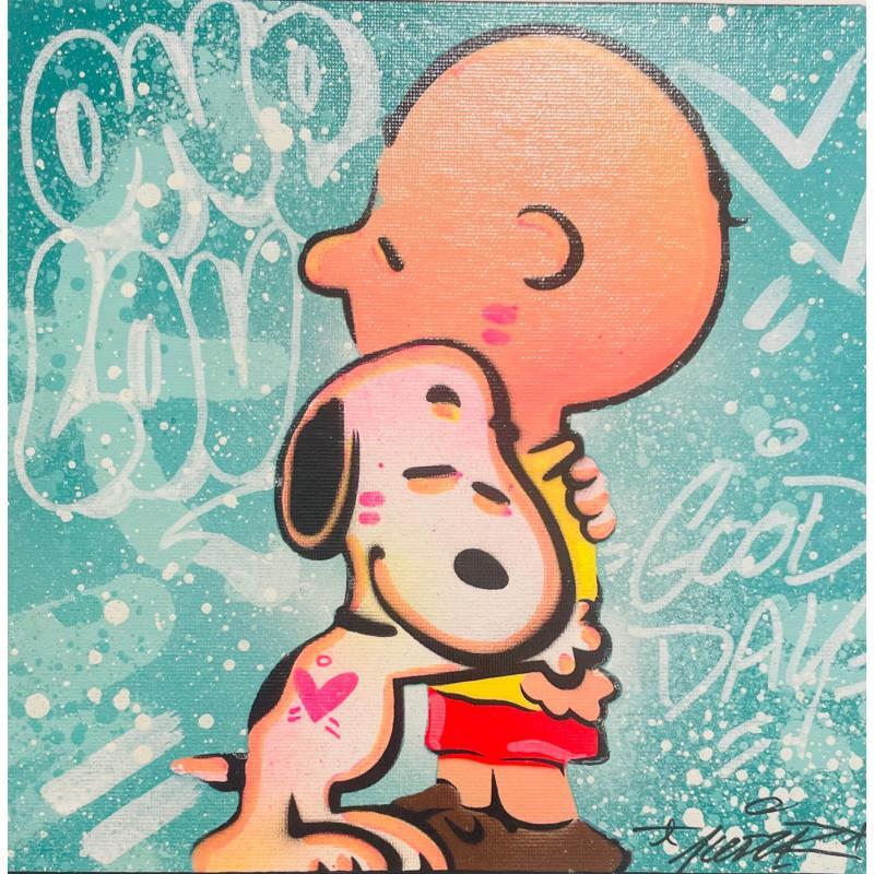 Painting Charli Snoopy by Kedarone | Painting Pop-art Pop icons Graffiti Acrylic