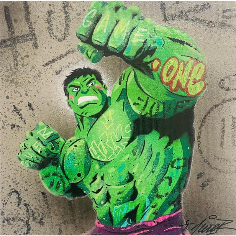 Painting Hulk by Kedarone | Painting Pop-art Pop icons Graffiti Acrylic