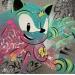 Painting Sonic by Kedarone | Painting Pop-art Pop icons Graffiti Acrylic