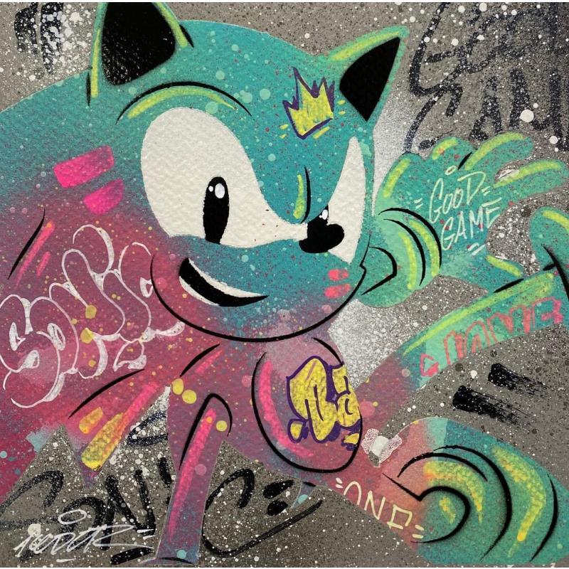 Painting Sonic by Kedarone | Painting Pop-art Acrylic, Graffiti Pop icons