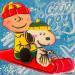 Painting Charli et Snoopy Neige by Kedarone | Painting Pop-art Pop icons Graffiti Acrylic